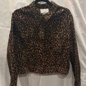 Julian Taylor Brown Leopard Print Jacket